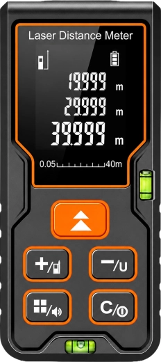 Telemetru laser 40 m cu nivelă digitală - 1 bucată