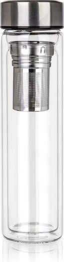Sticlă din sticlă cu pereți dubli pentru ceai și infuzii 500 ml cu sită DOBLO