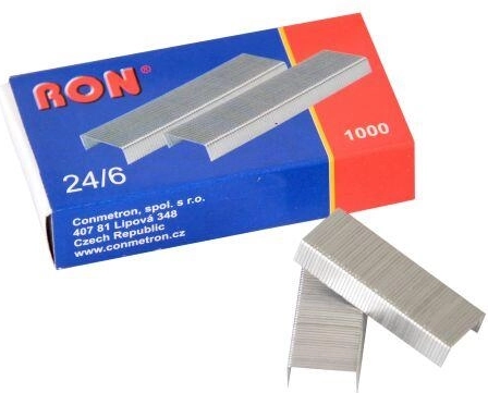 Capse pentru birou 24/6, sârmă zincată (1000 buc.)