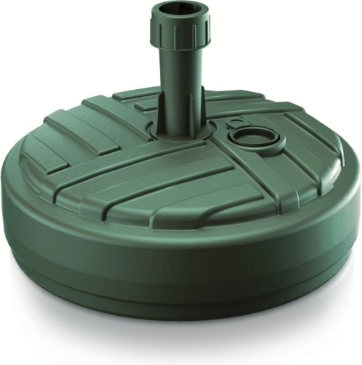 Suport pentru umbrelă 39 cm – stativ din plastic verde, cu posibilitate de umplere