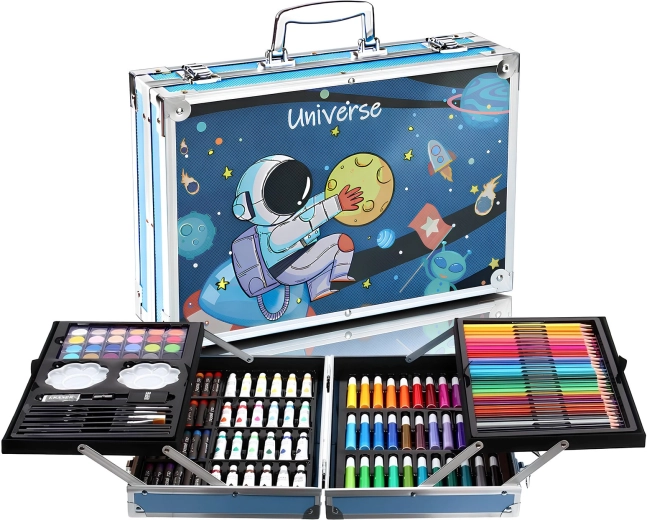 Set de desen pentru copii RENEW FORCE Cosmos în valiză, 145 de piese