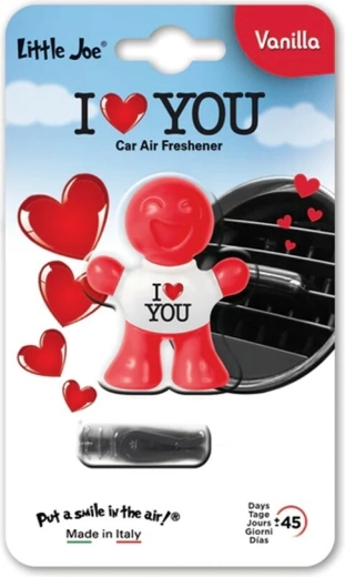 Little Joe Supair Drive 3D odorizant de aer pentru mașină vanilla I love you - 1 bucată