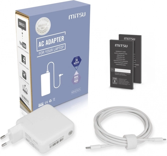 Adaptor de alimentare Mitsu USB‑C 67 W cu Power Delivery