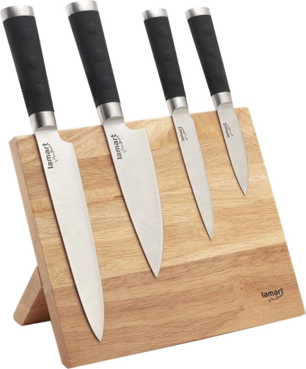 Set Lamart Blade cu 4 cuțite pe suport magnetic