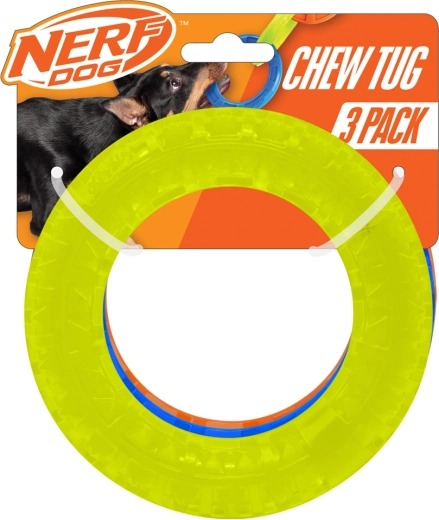 Set NERF Dog de inele transparente pentru aport cu țepi 12,5 cm (3 buc)