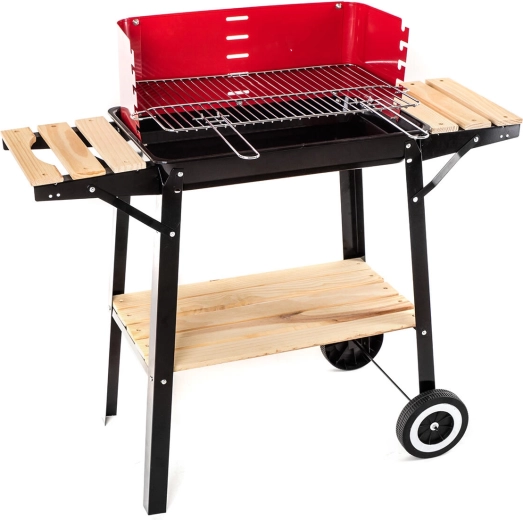 Grătar de grădină pe cărbune WOOD 53 × 33 cm