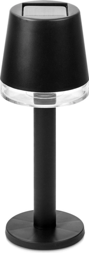 Lampă de masă LED solară neagră, 21,5 cm