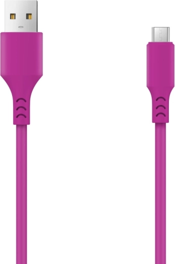 Setty cablu USB–microUSB 1 m, 2 A, purpuriu