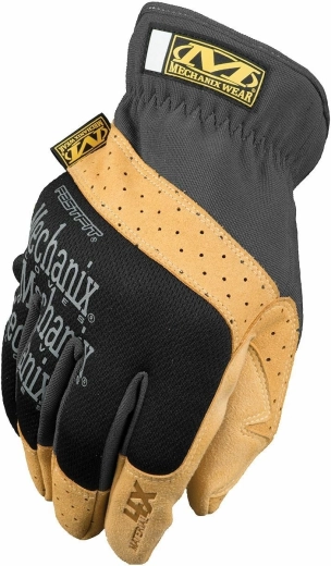 Mănuși de lucru Mechanix Material4X FastFit negru-maro, mărimea M