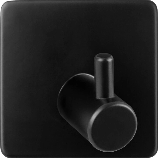 Cârlig metalic autoadeziv 4,5 × 4,5 × 2,03 cm – negru