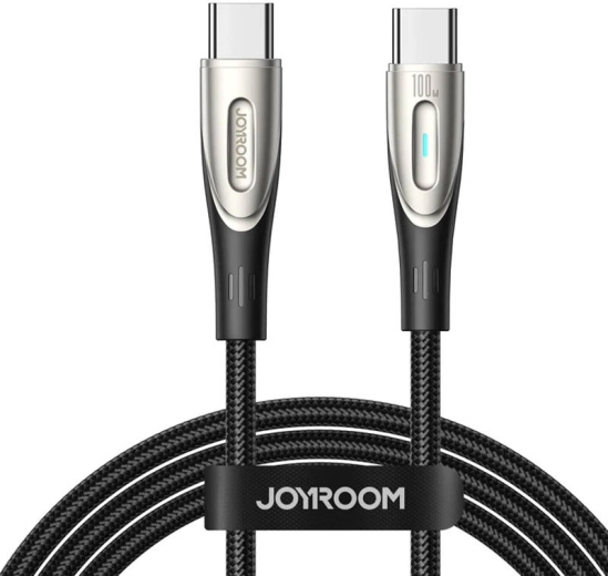 Cablu Joyroom Star‑Light USB‑C la USB‑C 100 W 1,2 m negru
