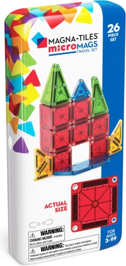 MAGNA-TILES set de construcție magnetic microMAGS set de călătorie 26 piese