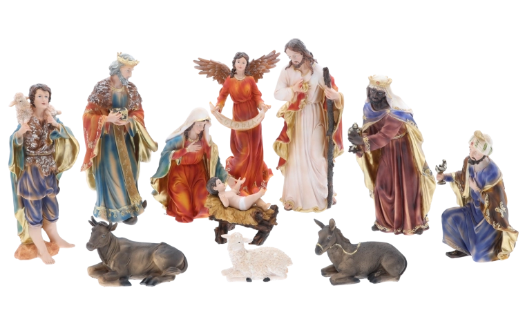Iesle de Crăciun – set de 11 figurine din polirășină până la 46 cm