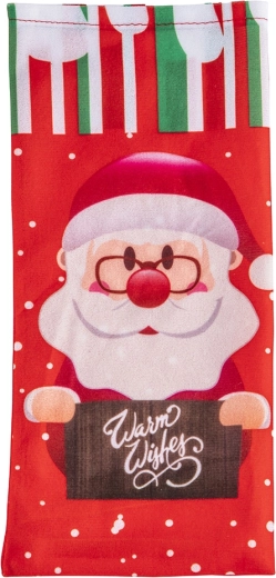 Husă de Crăciun pentru sticlă Santa Claus 30 × 14 cm
