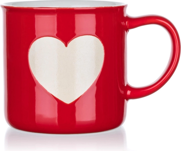 Cană ceramică White heart 350 ml