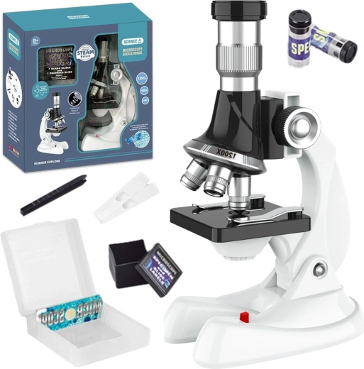 Microscop digital pentru copii cu iluminare LED și mărire de până la 1200×