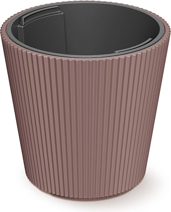 Ghiveci Milly cu inserție 17,6 cm, culoare marsala