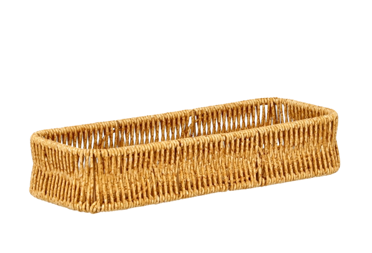 Coș dreptunghiular rustic pentru pâine 28,5 × 11 × 5,5 cm