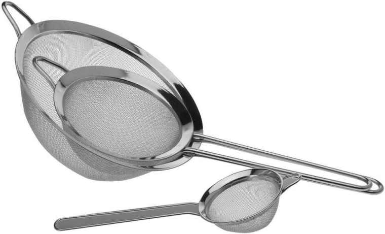 Set de site de bucătărie din inox 8/14/20 cm, 3 buc