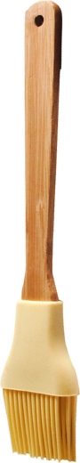 Pensulă de patiserie din silicon TORO cu mâner din bambus, crem 26 cm