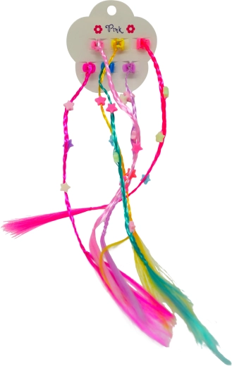 Agrafe de păr colorate cu pandantiv curcubeu, set de 6 bucăți