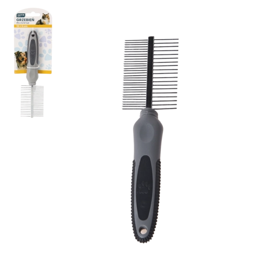 Pieptene dublu pentru câini și pisici 19 × 5 cm