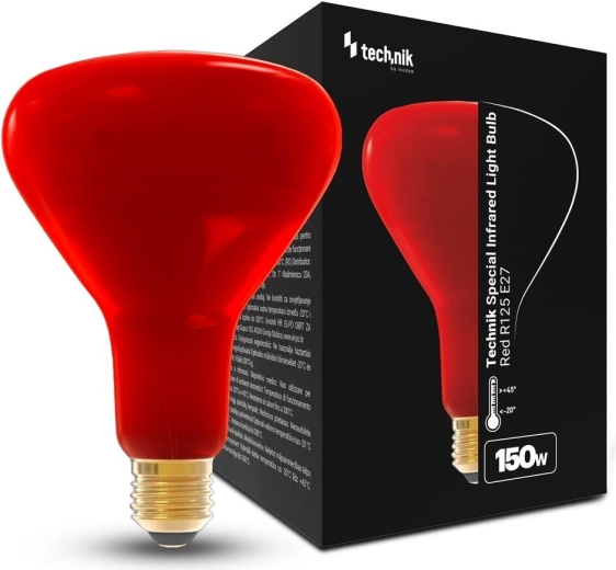Bec infraroșu R125 150 W E27 Technik