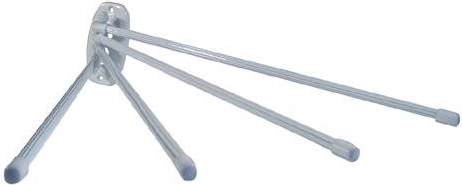 Uscător metalic de prosoape cu patru brațe, alb