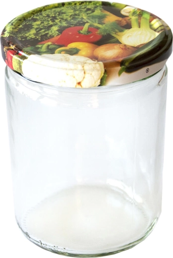 Borcane pentru sterilizare 440 ml TWIST 82 cu capace, mix de decoruri (8 buc)