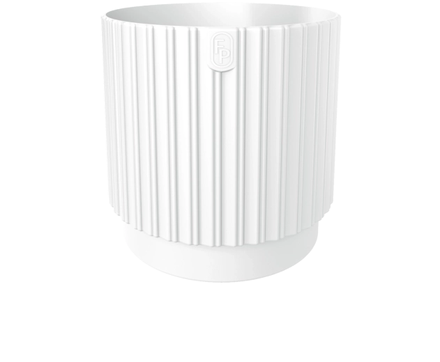 Ghiveci MIKA Cyli Petit ECO Recycled 18 cm alb