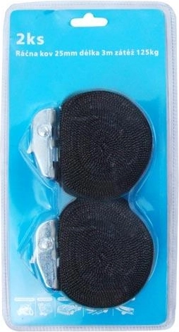 Curea de fixare 25 mm, 3 m, capacitate 125 kg (2 buc)