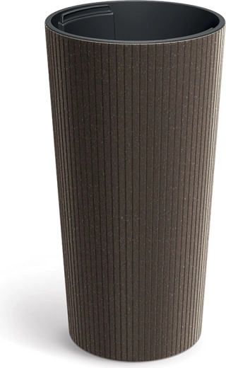 Ghiveci Lamia Slim Eco Wood 25 cm cafea