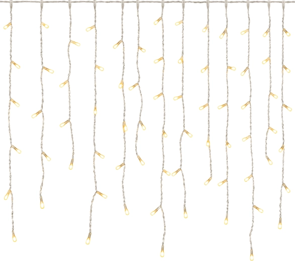 Decorațiune luminoasă de Crăciun cu țurțuri, 96 LED-uri, lumină albă caldă, USB, 3,5 m