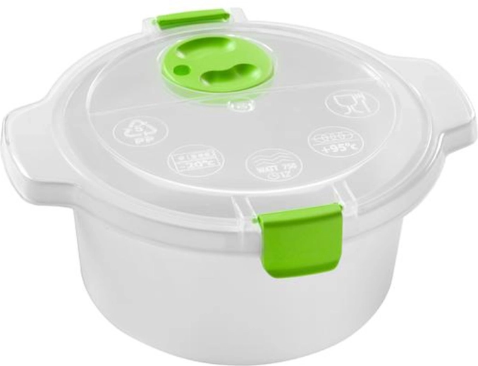 Recipient din plastic pentru cuptorul cu microunde cu capac 0,8 l HEIDRUN