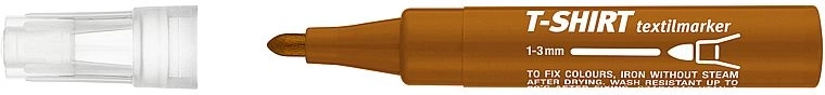 Marker pentru textile maro cu vârf rotund 1–3 mm