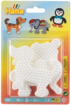 Suporturi pentru margele termoadezive Hama - Elefant, Pinguin și Cățeluș