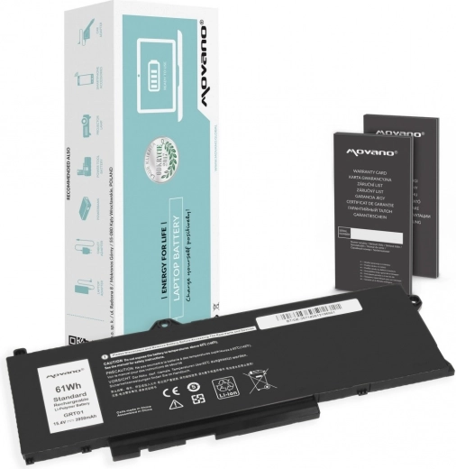 Baterie Movano pentru Dell Latitude 5421/5521/5531 și Precision 3470/3561/3571/3581 (GRT01) 3950 mAh 61 Wh