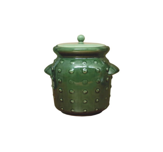 Oală ceramică pentru fermentare 2,5 l verde