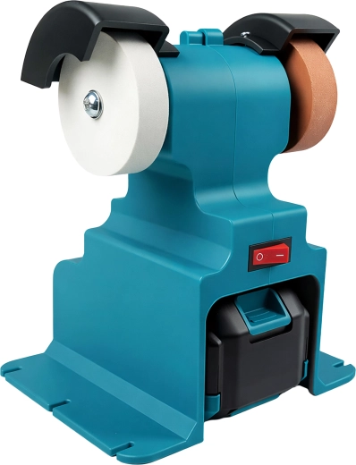 Polizor de banc cu acumulator și disc dublu, 2× baterii