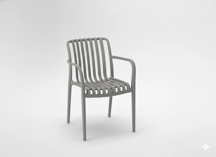 Scaun de grădină gri cu filtru UV