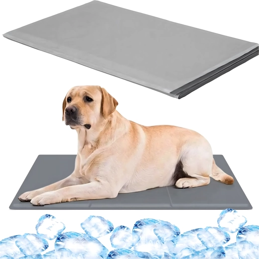 Salteluță răcoritoare cu gel, pliabilă, pentru câine și pisică 50 × 90 cm