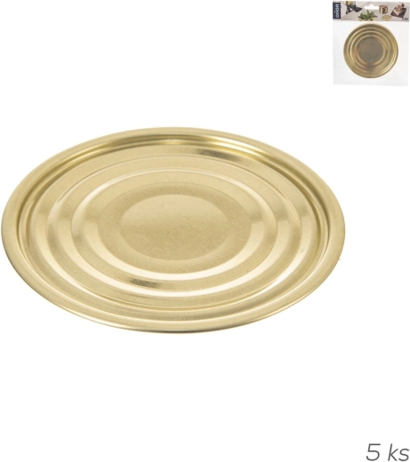 Capac din tablă cositorită pentru cutie 11 cm (5 buc.)