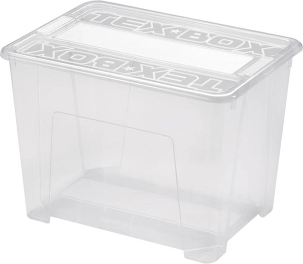 Cutie de depozitare din plastic cu capac HEIDRUN TexBox 21 l
