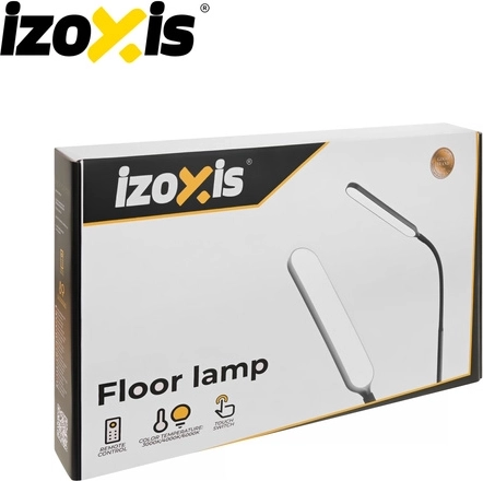 Lampă LED de podea Izoxis, 180 cm, neagră, cu telecomandă