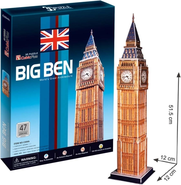 CUBICFUN puzzle 3D Big Ben 44 piese