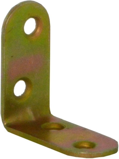 Colțar cu nervură 40×18×2 mm, zincat galben, pachet 20 buc