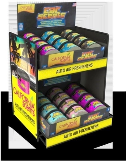 California Scents suport de prezentare pentru parfumuri auto – stand de blat dublu (24 buc.)