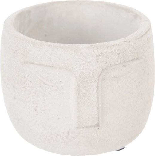 Ghiveci ceramic Buddha alb