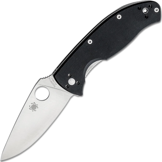 Spyderco Tenacious cuțit de buzunar, tăiș neted, finisaj satin, G10 negru