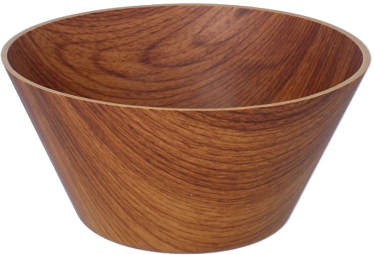 Bol pentru salată din plastic 20 cm, maro (nuc)